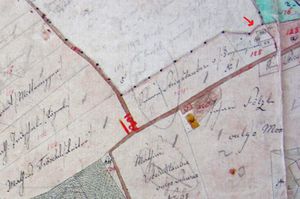 Indikationsskizze 1829, Pfeil (StLA)