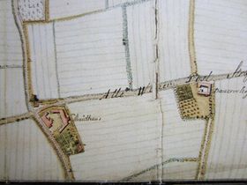 Mauthaus und Bauernhof von Westen 1822 (Reindl)